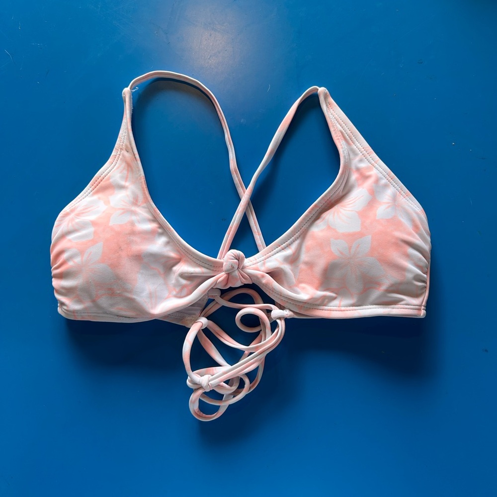 Target Pink Floral Bikini Top